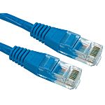 RS PRO, 1.5m Cat5e, Blue RJ45 to Male RJ45 Male, UTPUnshielded, Terminated PVC Sheath