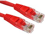 RS PRO, 3m Cat5e, Red RJ45 to Male RJ45 Male, UTP Unshielded, Terminated PVC Sheath