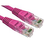 RS PRO, 10m Cat5e, Pink RJ45 to Male RJ45 Male, UTPUnshielded, Terminated PVC Sheath