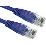 RS PRO, 10m Cat5e, Purple RJ45 to Male RJ45 Male, UTPUnshielded, Terminated PVC Sheath