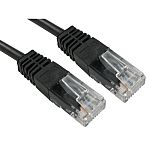 RS PRO, 10m Cat5e, Black RJ45 to Male RJ45 Male, UTPUnshielded, Terminated PVC Sheath