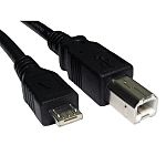 RS PRO USB 2.0 Cable, Male Micro USB A to Male USB B USB Extension Cable, 1.8m