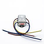 Silnoproudý filtr, 0.1μF, 115/250 V AC, 50 → 60Hz, Montáž na rám 2 x 0,8mH, Přívodní vodič, 10A, 0,5/1,0 mA, RS