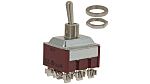 APEM Toggle Switch, On-On, 3PST, Screw Terminal, 250V ac