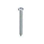 RS PRO Bright Zinc Plated Steel Pan Head Self Tapping Screw, N°10 x 1.3/4in Long 45mm Long