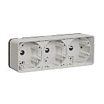 Schneider Electric White 3 Gang Plug Socket, Indoor, Outdoor Use