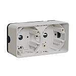 Schneider Electric White 2 Gang Plug Socket, Indoor, Outdoor Use