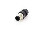 MOXA Connector, 4 Contacts, Cable Mount, M12 Connector, Plug, Male, IP68, M12D Series
