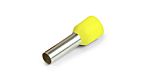 Vogt Insulated Bootlace Ferrule, 8mm Pin Length, 14mm Pin Diameter, Yellow