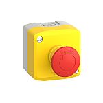 Schneider Electric Turn to Release Control Station Switch - 2NC, Polycarbonate, Red, Emergency Stop, IP66, IP67, IP69K