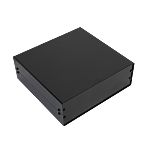 RS PRO Black Aluminium Aluminium Case, IP40, Black Lid, 250 x 260 x 90mm