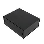 RS PRO Black Aluminium Aluminium Case, IP40, Black Lid, 300 x 261 x 134mm