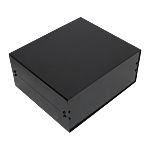 RS PRO Black Aluminium Aluminium Case, IP40, Black Lid, 300 x 367 x 134mm