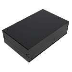 RS PRO Black Aluminium Aluminium Case, IP40, Black Lid, 300 x 474 x 134mm