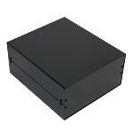 RS PRO Black Aluminium Aluminium Case, IP40, Black Lid, 367 x 300 x 134mm