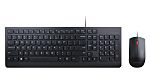 LENOVO 4X30L79897 Wired Keyboard & Mouse Set, QWERTY, Black