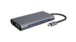 ICY BOX Dual Monitor 3840X2160 USB-C Docking Station with HDMI, VGA - 3 x USB ports, USB C