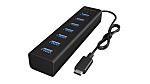 Rozbočovač USB 3.0 IB-HUB1700-U3, standard: USB 3.0, počet portů USB: 7 Externí napájecí adaptér, typ USB: USB A ICY BOX