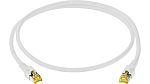 Leoni KerpenMegaLine, 1m Cat6a, White RJ45 to Male RJ45 Male, S/FTP, Terminated LSZH Sheath