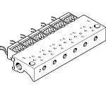 Festo MHA1 series 10 station Metric M3 Manifold for use with Valves