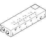 Festo MHA1 series 10 station Metric M3 Manifold for use with Valves