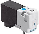 3/2 Open, Single Solenoid Pneumatic Solenoid Valve - Electrical Metric M3 MHP1 Series 24V dc