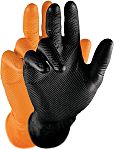 PIP Grippaz Black Powder-Free Nitrile Disposable Gloves, Size XL