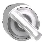 Schneider Electric Harmony XB4 Series 2 Position Selector Switch Head, 22mm Cutout, White Handle