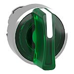 Schneider Electric Harmony XB4 Series 3 Position Selector Switch Head, 22mm Cutout, Green Handle