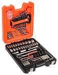 Bahco 106-Piece Imperial, Metric 1/2 in; 1/4 in Deep Socket/Standard Socket/Spanner/Allen Key/Bit Set with Ratchet, 6
