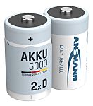 Ansmann MaxE Ansmann NiMH Rechargeable D Batteries, 5Ah