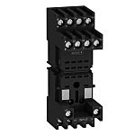 Schneider Electric RXZ 4 Pin <250V DIN Rail Relay Socket, for use with Plug-In Relay 782H with 4 C/O Contact,