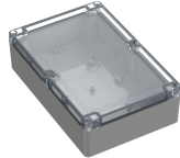 RS PRO PC 通用外壳, IP65, IK07 法兰, 浅灰色, 外部高度60 mm 透明 210 mm 140 mm RS PRO系列