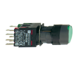 Schneider Electric 照明 按钮总成, Φ16 mm开孔, 齐平安装, 绿色 平齐 塑料, 1 常开 /1 常闭, IP65, XB6AF3B5B系列
