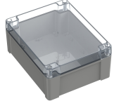 RS PRO PC 通用外壳, IP66, IP68, IK07 法兰, 浅灰色, 外部高度106 mm 透明 240 mm 191 mm