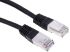 RS PRO Cat6 Male RJ45 to Male RJ45 Ethernet Cable, S/FTP, Black PVC Sheath, 10m