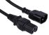 RS PRO IEC C14 Plug to IEC C15 Socket Power Cord, 2m