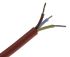 RS PRO 3 Core Power Cable, 1.5 mm², 50m, Brown/Red Silicone Sheath, 300 V, 500 V