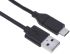 RS PRO USB 2.0 Cable, Male USB A to Male USB C Cable, 2m