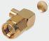 Radiall, Plug Cable Mount SMA Connector, 50Ω, Solder Termination, Right Angle Body
