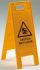 Caution Wet Floor Hazard Warning Sign (English)