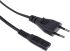 Cable de alimentación RS PRO de 1.8m, de color Negro, conect. A C7, IEC, conect. B CEE 7/16, Europlug, 250 V / 2.5 A,