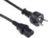 Cable de alimentación RS PRO de 2.5m, de color Negro, conect. A C13, IEC, conect. B CEE 7/7, Schuko, 250 V / 10 A,