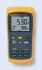 Fluke Digital Thermometer Handheld, 2-Kanal bis +1372°C ±0,05 % max, Messelement Typ E, J, K, T, ISO-kalibriert