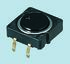 Black Button Tactile Switch, SPST 5 mA @ 12 V dc 0.8mm Snap-In