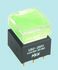 NKK Switches Single Pole Double Throw (SPDT) Momentary Green LED Push Button Switch, PCB