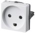 LK White 1 Gang Plug Socket, 10A, Type K - Danish, Indoor Use