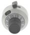 Vishay Potentiometerknap, Sølv, 22.2mm, med Grå mærkestreg, 6mm aksel Cirkulær