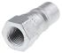 Parker Steel Female Hydraulic Quick Connect Coupling, G 1/8 Female