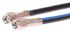 Câble coaxial Huber+Suhner, RP-SMA, / SMA, 3m, Avec connecteur, Noir/Bleu